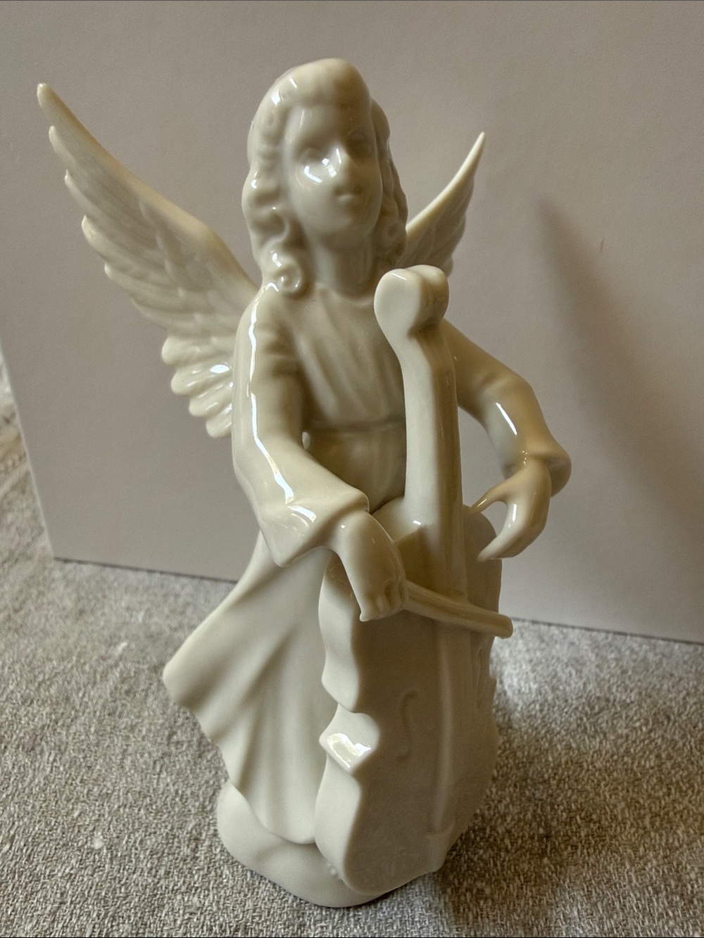 Vintage Rare Dresden Karl-Heinz Klette Porcelain figurine Music Angel with cello